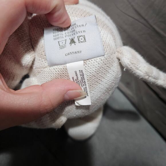 Baby & Child Restoration Hardware Stripe Monkey Knit Sweater Brown Cream Plush - Picture 5 of 6